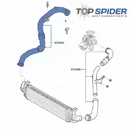 CREVO INTERKULERA FORD S-MAX 1.8 TDCI, 1521483, 6343