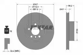 DISK PREDNJI BMW G20 G28 G80 TEXTAR