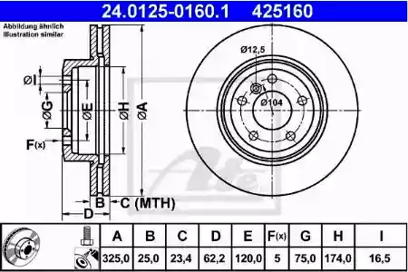 DISK PREDNJI VENTILIRAJUCI, BMW E83 X3 ATE, 34113400151, 24.