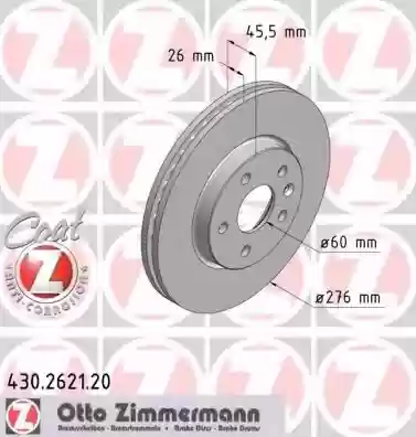 DISK PREDNJI VENTILIRAJUĆI 276X26 CHEVROLET CRUZE-AVEO OPEL 