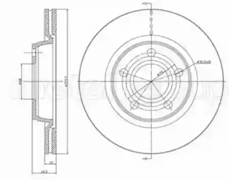 DISK PREDNJI VENTILIRAJUĆI AUDI A4 PASAT SEAT EXEO 280X22 ME