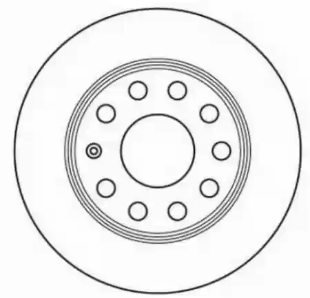 DISK ZADNJI 10X255 VW GOLF 5 JURID 1K0615601K, 562236JC