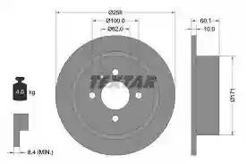 DISK ZADNJI BMW E30 E21 -1994 TEXTAR,