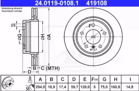 DISK ZADNJI VENTILIRAJUĆI 19X294 BMW 3 E46 AT, 34211165563, 