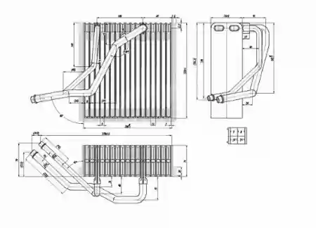EVAPORATOR MALI HLADNJAK KLIME U KABINI OCTAVIA-LUPO-GOLF 4 AVA, 1J1820024, VW030,