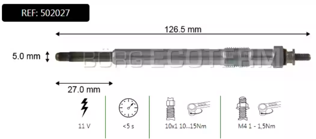 Grejač motora Opel Vectra B X 2.0 DTL 1996-1999 Borg, 121432