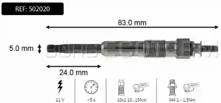 Grejač motora Peugeot/CITROEN DW8 Moto Borg, 5962.W3-5962.2Z
