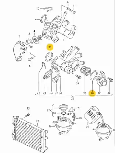 GUMICA DIHTUNG RAZVODNIKA CREVA, SEAT ŠKODA VW AUDI, 0321211