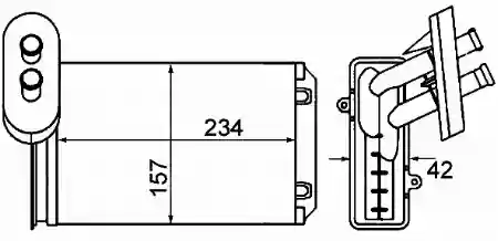 HLADNJAK KABINE VW GOLF 2 1H1819031A, 12842000