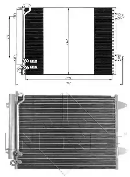 INTERKULER-KONDEZATOR KLIME VW PASAT NRF 3C0820411C, 35614
