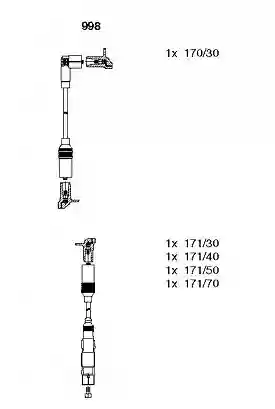 KABLOVI SVEĆICA AUDI A4 1600CM3  VW PASAT ADP BREMI, N10204402, 998