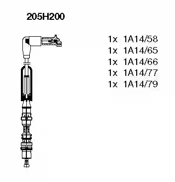 KABLOVI SVEĆICA VW GOLF 4 AGZ 1998-2000 BREMI 071905409H, 205H200