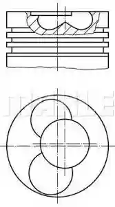 KLIP 80.01mm 1.9 SDI 3-4 -2004 MAHLE, 0303002,