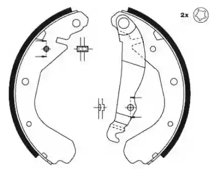 PAKNOVI 200X28 OPEL CORSA-A KADET JURID, 1605781, 361371J