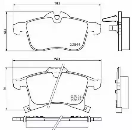 PLOCICE PREDNJE ASTRA H CORSA ZAFIRA B  TEXTAR, 1605998, 238