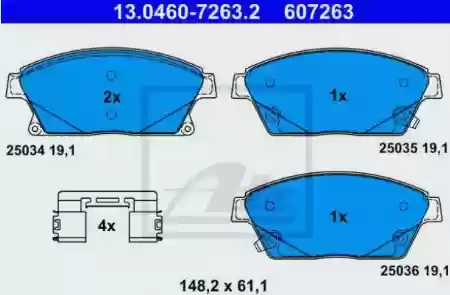 PLOCICE PREDNJE ASTRA J, CRUZE, ATE, 0542115, 13046072632