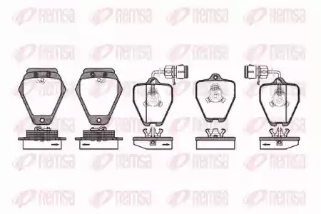 PLOCICE PREDNJE AUDI A6,A8 2.8 QUATRO 8 KOMADA 1995-2002 REMSA, 4D0698151E, 0508.02,