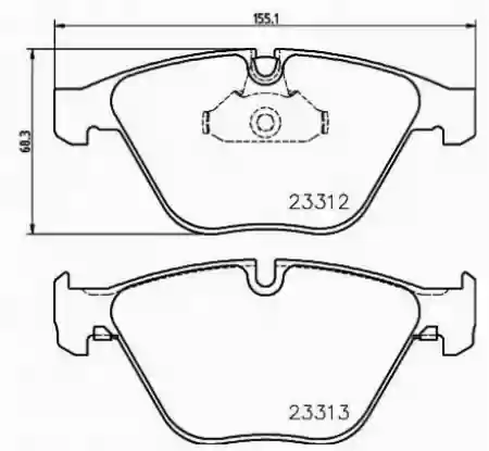 PLOČICE PREDNJE BMW E60 E61E65 E66 TEXTAR, 34116794916, 2331