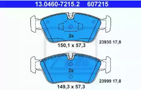 PLOCICE PREDNJE BMW E90 E91 1.8-2.0 dizel ATE 34116771972, 1