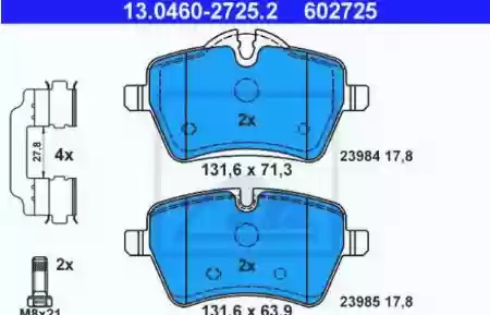 PLOCICE PREDNJE BMW X5 E70 X6 E71 ATE, 34116852253, 13046072