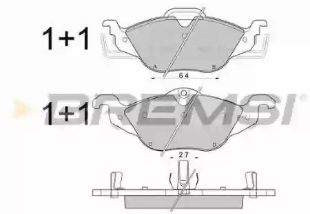 Pločice prednje Opel Astra G 1400cm3 1700cm3 Bremsi 1605034, BP2810