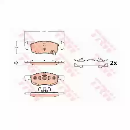 PLOCICE PREDNJE OPEL CORSA-E (DISK 257mm) 2014- TRW