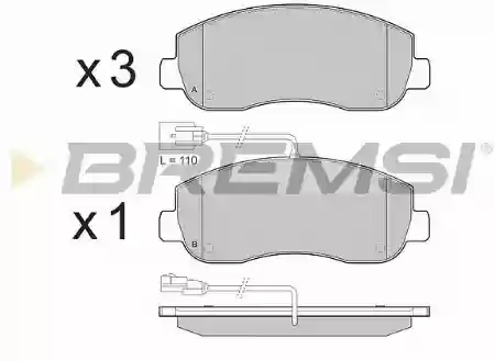 Pločice prednje Reno master 3 Opel movano nissan nv400 Bremsi 4419950, BP3439