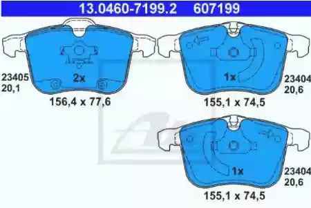 PLOCICE PREDNJE VEKTRA C SAAB 9-3 2002-  ATE, 1605079, 13046