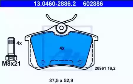 PLOCICE ZADNJE AUDI A4 A6 GOLF ATE, 8E0698451L, 13046028862
