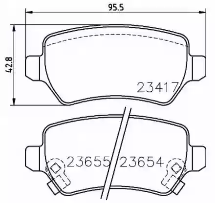 PLOCICE ZADNJE ASTRA G - SISTEM LUCAS TE, 16059951605967, 23