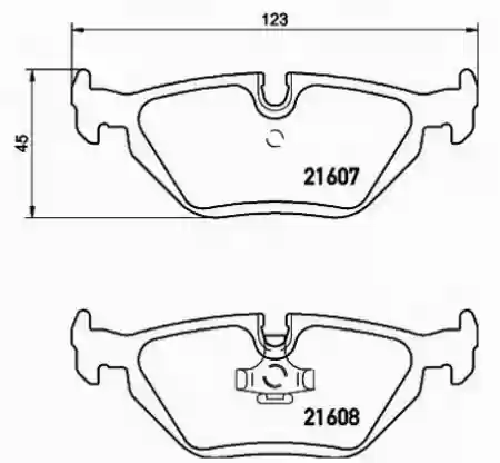 PLOCICE ZADNJE BMW E36,E46 .TEXTAR, 34216761239, 2160702