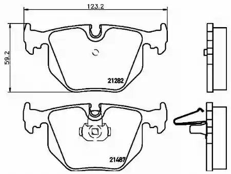 PLOČICE ZADNJE BMW E38 X5 E53 TEXTAR, 34216761248, 2148701