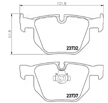 PLOČICE ZADNJE BMW E60 2000CM3 3000CM3 MINTEX, 34216763043, 