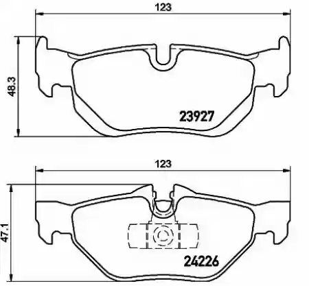 PLOCICE ZADNJE BMW E90 E91 318d TEXTAR, 34216774692, 2392701