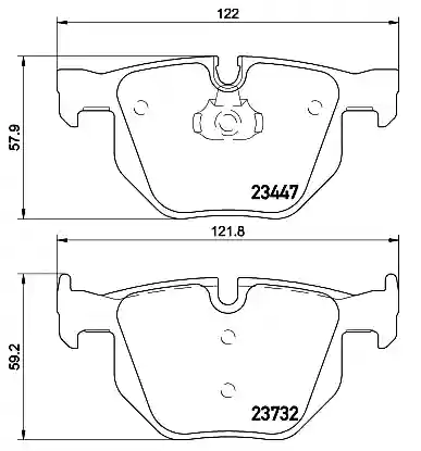 PLOČICE ZADNJE BMW X5 E70 TEXTAR, 34216776937, 2344704