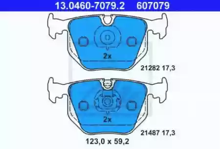 PLOCICE ZADNJE BMW E38 X5 E53 ATE, 34216761248, 13046070792
