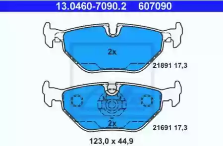 PLOCICE ZADNJE BMW E39, ATE, 34216761281, 13046070902,