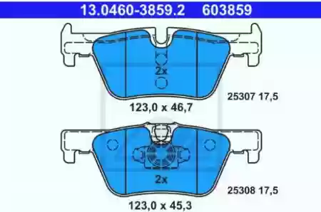 PLOCICE ZADNJE BMW F20 F30  ATE, 34216850569, 13046038592,