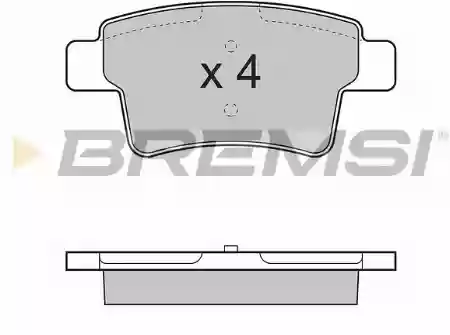 Pločice zadnje Citroen C-4 Grand Picaso 2007- Bremsi 4253.71, BP3331