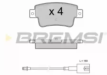PLOČICE ZADNJE FIAT PUNTO 2012- BREMSI 77365464, BP3427