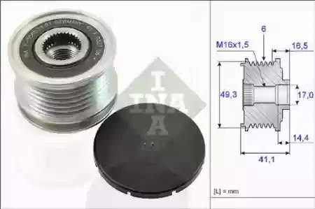 REMENICA ALTERNATORA MINI 1.6i 120AH 2007-2015 INA