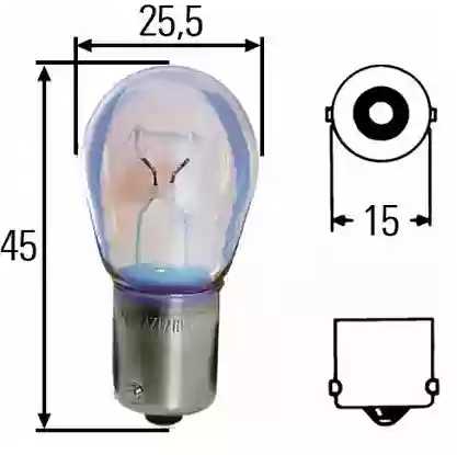 SIJALICA 12V-21W P21W  postolje BA15s  HELLA, N0177322, 8GA002073-121