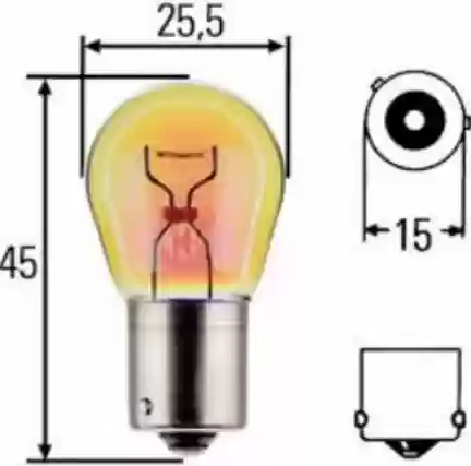 SIJALICA 12V 21W ŽUTA PY21W BAU15S HELLA N10256401, 8GA006841-121