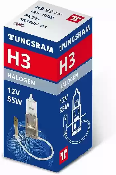 SIJALICA H3 55W 12V TUNGSRAM, PK22s, 93103598