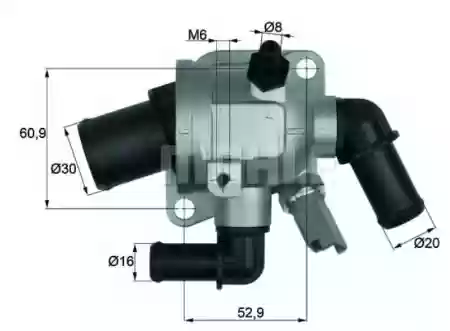 TERMOSTAT 1300CM3 DTJ CORSA-D FIAT GRANDE PUNTO BEHR, 633803