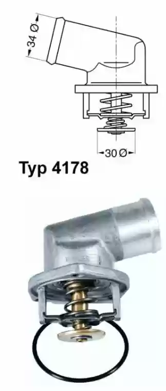 TERMOSTAT OPEL CORSA B ASTRA F TIGRA 1.4 1.6 16V WAHLER, 133