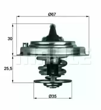 TERMOSTAT AUDI V8 A8 1994-1997 87C 2400CM3, 2800CM3 BEHR 078