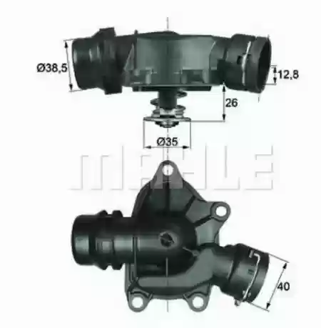 TERMOSTAT BMW E38 730D BEHR, 11532247269, 2.424.88