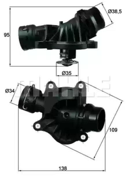 TERMOSTAT BMW M47 M57 N54 BEHR 11517805811, TI23488