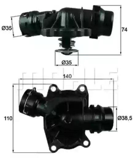 TERMOSTAT BMW M57 E46 E39 E38 V94 BEHR11512354056, TI23388